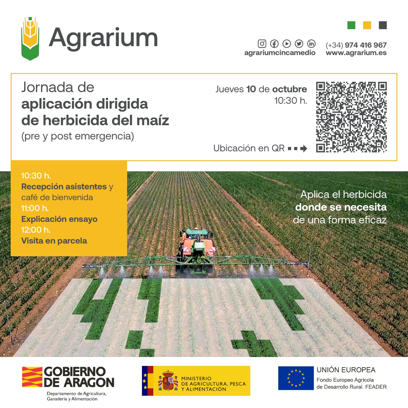 En este momento estás viendo JORNADA 10 de octubre: Aplicación dirigida de herbicidas en maíz.